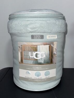 UGG Corey 3-Piece Crib Bedding Set - Pale Blue